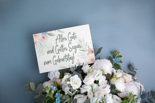 Kärtchen -  Alles Gute und Gottes Segen zum Geburtstag