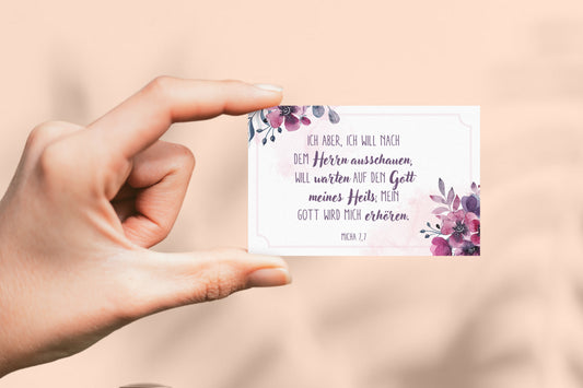 Kärtchen - Micha 7,7 | lila