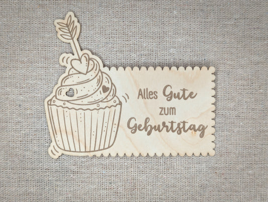 Holzkärtchen - Alles Gute zum Geburtstag