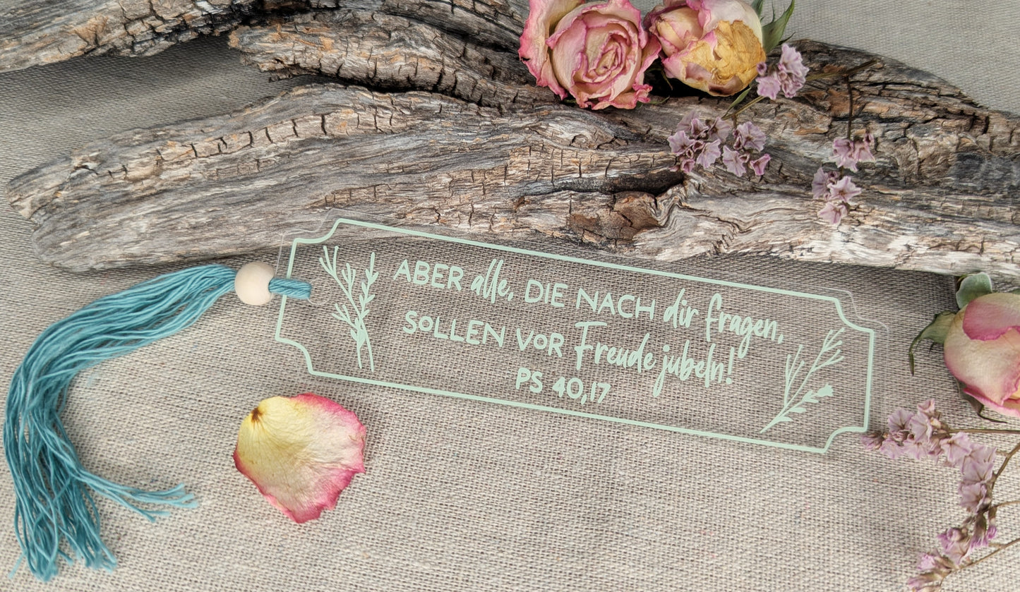 LESEZEICHEN aus Acryl | Psalm 40,17