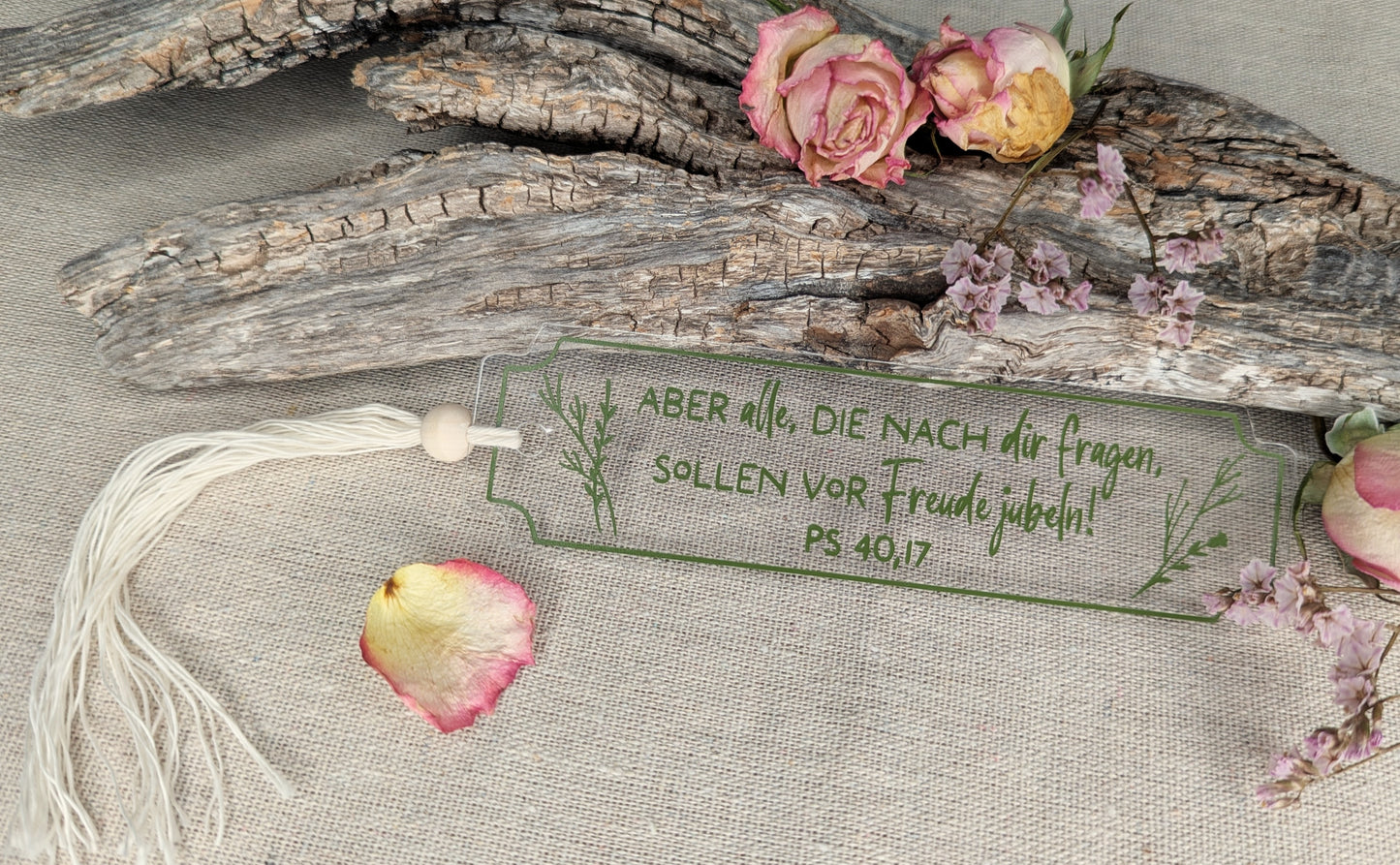 LESEZEICHEN aus Acryl | Psalm 40,17