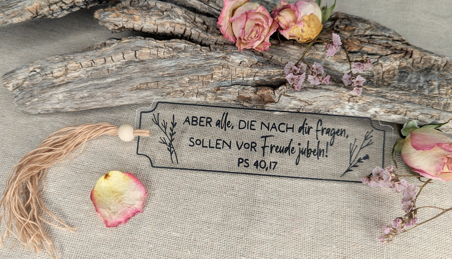 LESEZEICHEN aus Acryl | Psalm 40,17