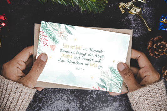 POSTCARD - Luke 2:14