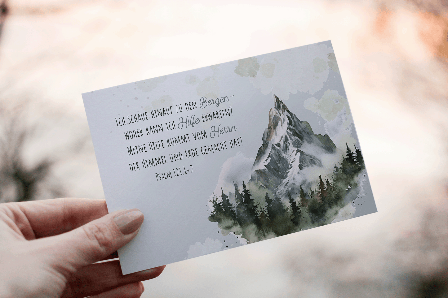 POSTCARD - Psalm 121.1+2