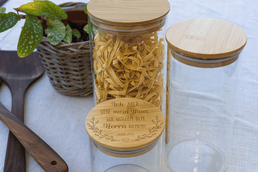 STORAGE JAR with bamboo lid