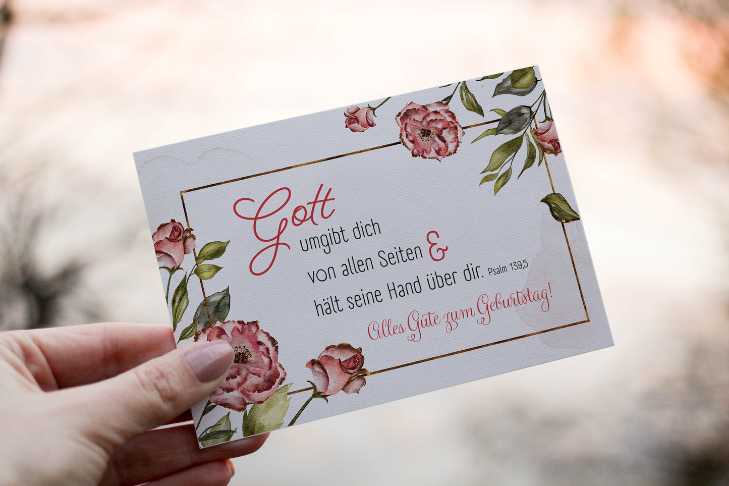 POSTCARD - Psalm 139.5 Birthday