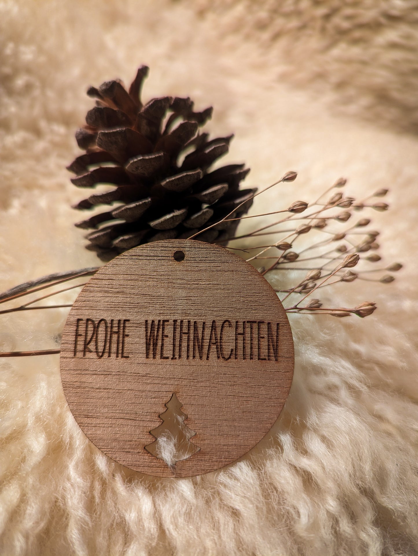 GESCHENKANHÄNGER - Frohe Weihnachten | Rund