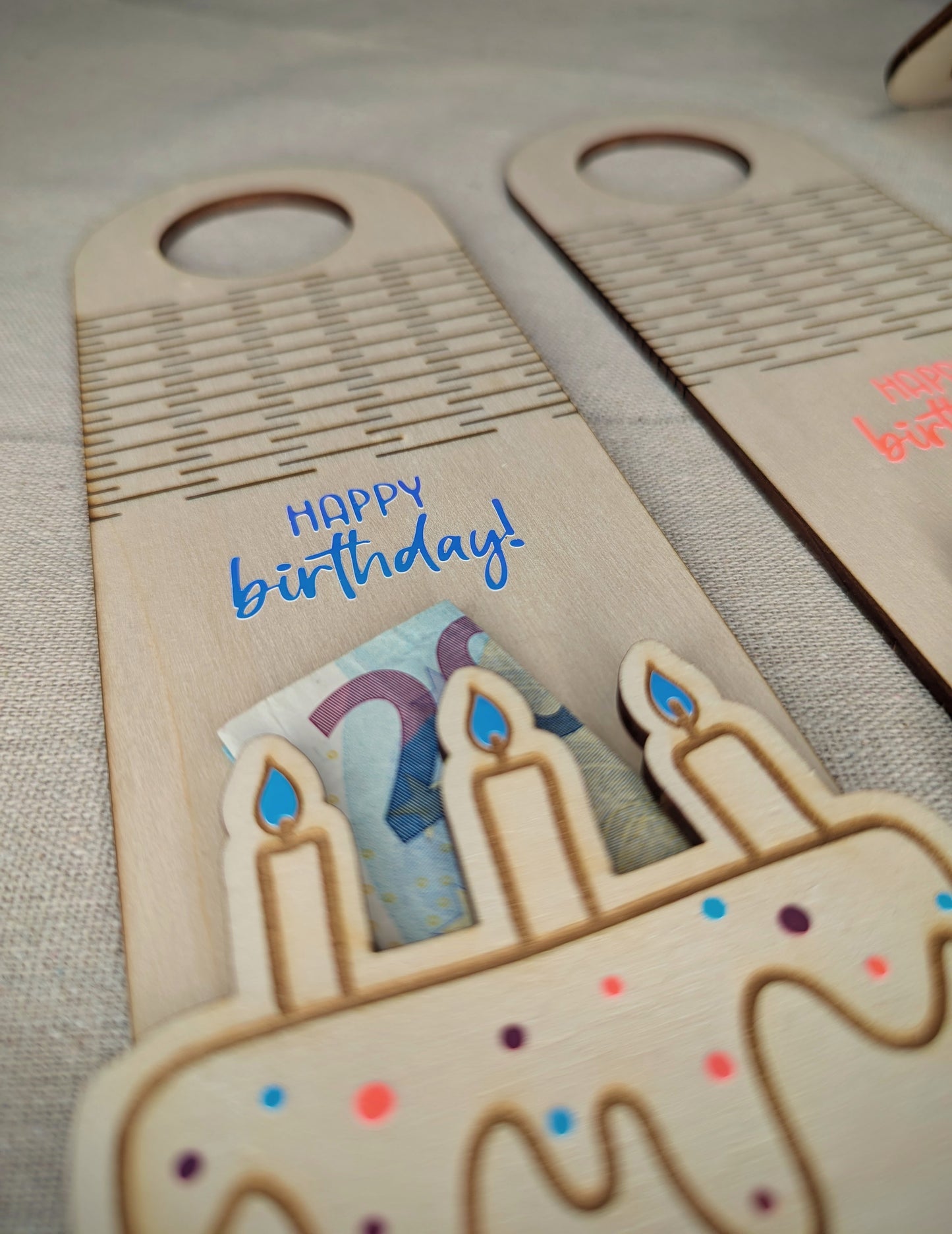 Flaschenanhänger - Happy birthday | Holz