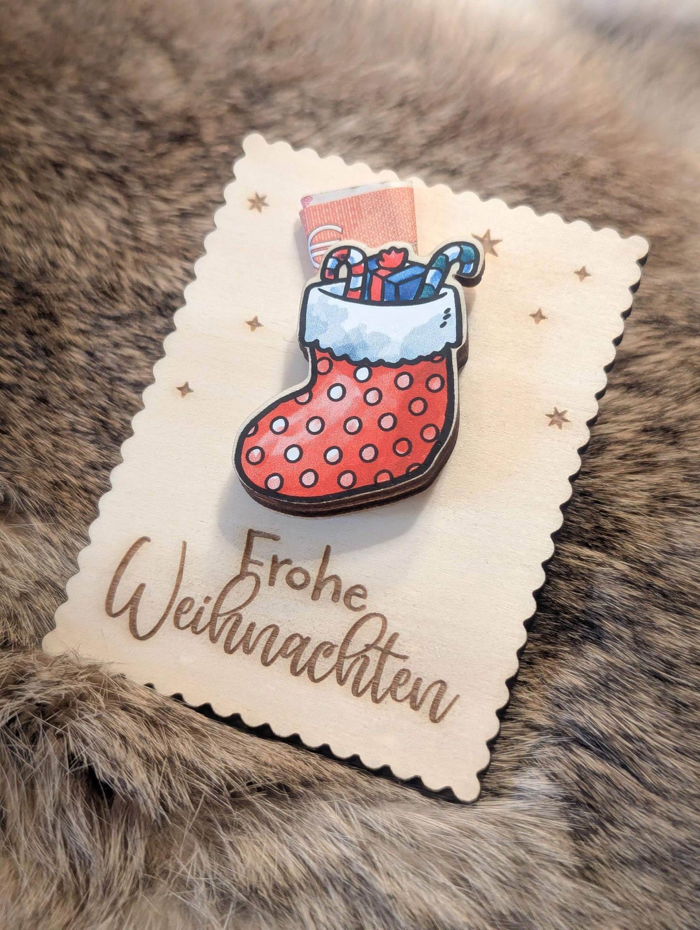 Geldgeschenk - Frohe Weihnachten | Socke