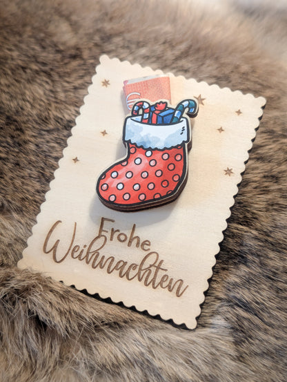 Geldgeschenk - Frohe Weihnachten | Socke