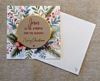 POSTKARTE - Jesus is the reason for the season - gold