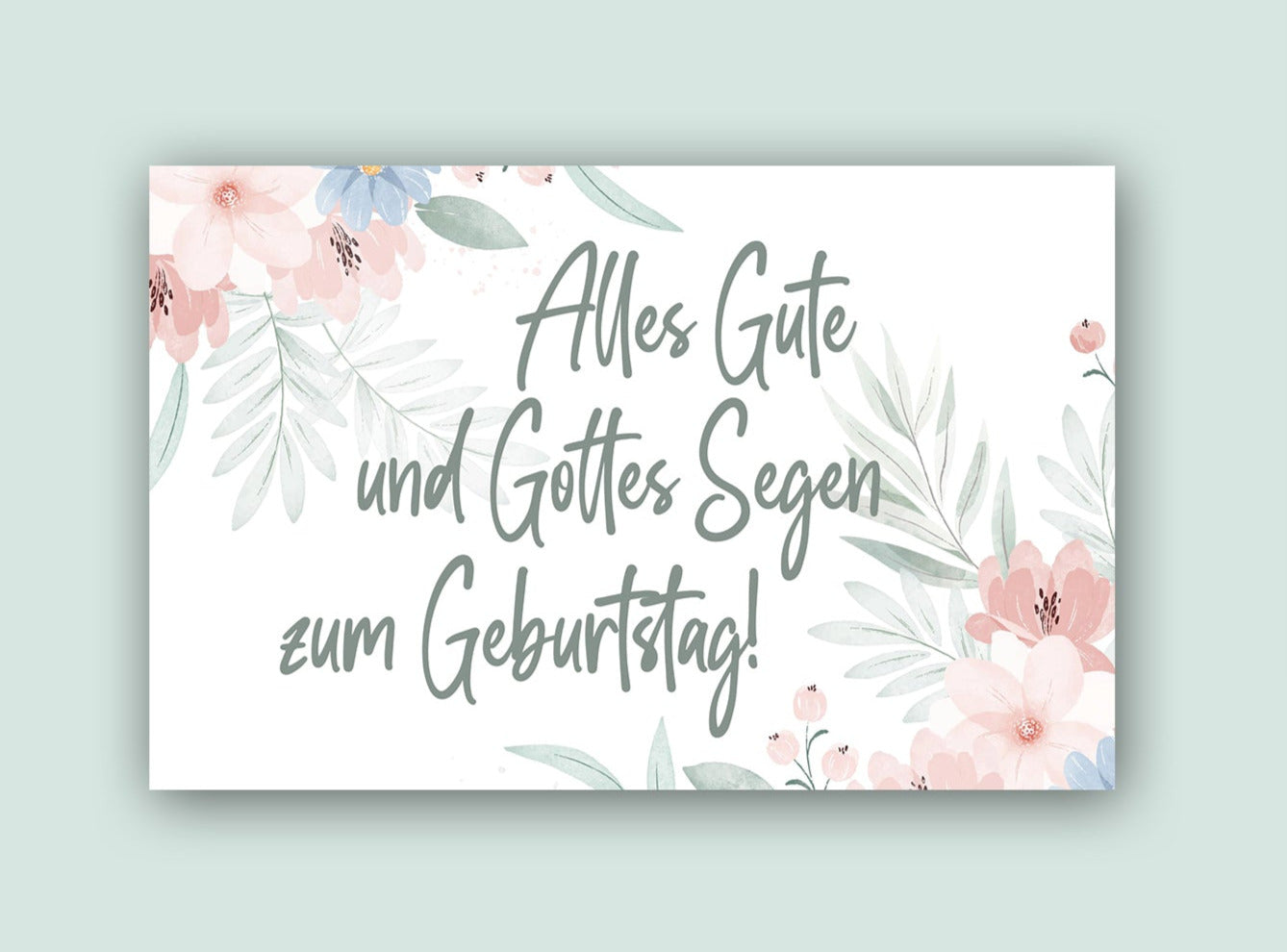 Kärtchen -  Alles Gute und Gottes Segen zum Geburtstag