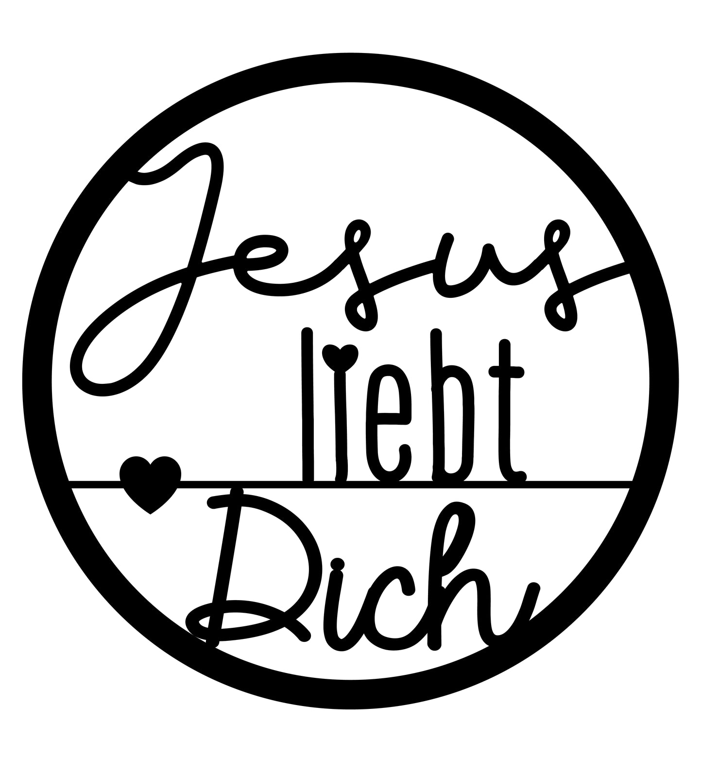 mini cerceau en BOIS - Jésus t'aime | noir