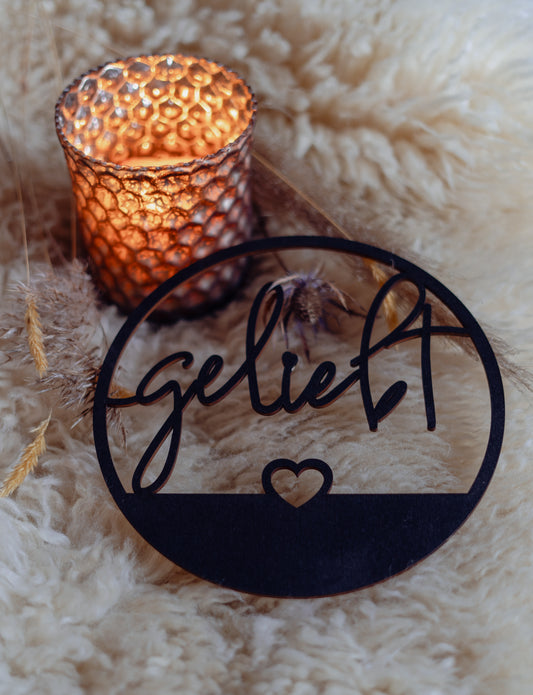 WOODEN Hoop - loved | black